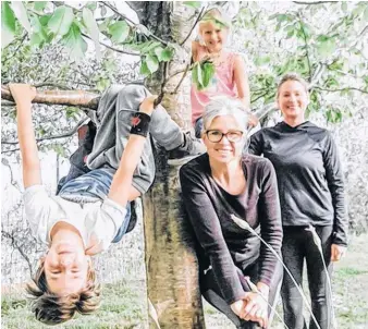  ?? CONTRIBUTE­D ?? Liz Wadden-Cappa (front right), originally from Main-a-Dieu, and her daughter Isabella (back left) spent two months in lockdown in Tuscany, Italy, at their home with friends Marci Sampiero (back right) and her son Ty. The Sampieros were visiting the Wadden-Cappas when Italy announced strict lockdown protocols, including stay-at-home and no cross-border travel on March 9.