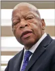  ??  ?? Congressma­n John Lewis said he’d be ‘back on the frontlines soon’