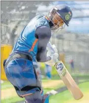  ?? AFP ?? Stand-in skipper Hardik Pandya during a training session.