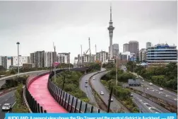  ?? ?? AUCKLAND: A general view shows the Sky Tower and the central district in Auckland. — AFP