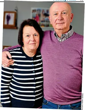  ?? Picture:KERRYDAVIE­S ?? Conned: Jackie Taylor and husband James paid out almost £2,000 to fraudsters