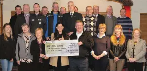  ??  ?? Organisers with Bernadette McGarvey, Northwest Hospice. Pic: Peter McParland.