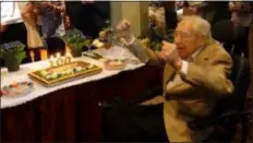  ?? SUBMITTED PHOTO ?? Longtime Delaware County resident Norman Kleinberg celebrates his 100th birthday at Riddle Village, surrounded by family and friends.