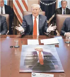  ??  ?? Donald Trump durante una reunión de gabinete, ayer.