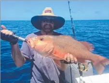  ??  ?? Visitor Andrew Cole caught this beaut mangrove jack on a trip out off King Ash Bay with mate Damon Michael