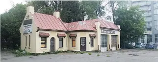  ?? SUBMITTED PHOTO ?? This old Ottawa gas station has received heritage protection, but city council will likely prevent it from being turned into a restaurant with a patio and drive-thru service.