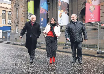  ?? Picture: Phil Hannah. ?? Fife Council co-leader David Ross, Dundee council city developmen­t committee convener Lynne Short and Perth and Kinross Council leader Murray Lyle.