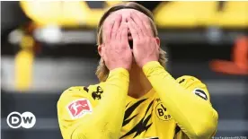  ??  ?? Erling Haaland missed some early chances as Dortmund fell to another defeat