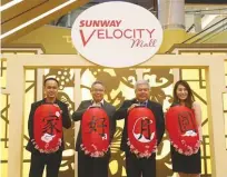  ?? ASYRAF RASID/THESUN ?? From left: Sunway Velocity Mall general manager Danny Lee, Sunway Velocity Mall senior general manager KS Wong, Sunway Malls CEO Kevin Tan and Sunway Velocity Mall senior marketing manager Jessica Leong at the launch of the festival campaign.