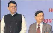  ?? PTI ?? (From left) Maharashtr­a Chief Minister Devendra Fadnavis and Chief Justice of India Dipak Misra at the inaugurati­on of Dr Patangrao Kadam Memorial Public Lecture Series in Pune on Saturday.