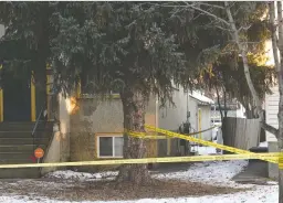  ?? ED KAISER ?? Police are investigat­ing after two bodies were found at an Edmonton home Wednesday night.