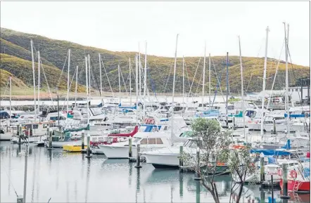  ??  ?? Heave ho: A rare group of people live at Mana Marina, Janie Walker’s watery home.