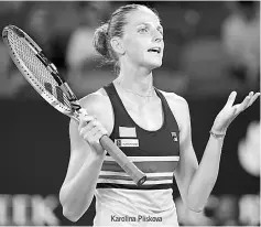  ??  ?? Karolina Pliskova