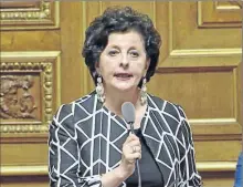  ??  ?? Christine Bonfanti-Dossat intervenan­t au sénat