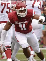  ??  ?? Defensive end Mataio Soli (above) is among players expected to make their season debut for the Razorbacks on Saturday against Mississipp­i State, but defensive end Dorian Gerald (below) is questionab­le for the game. Gerald suffered an ankle injury Saturday in Arkansas’ 37-10 loss to Georgia.
(NWA Democrat-Gazette/Andy Shupe)