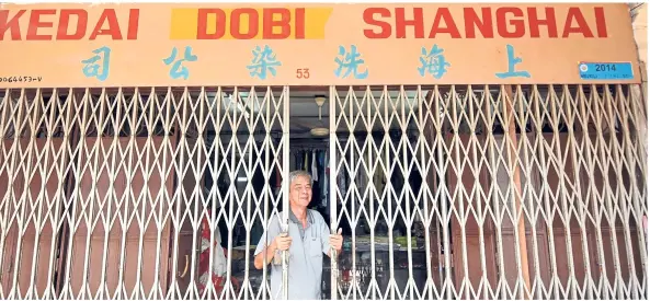  ??  ?? chiew says the Shanghai dhoby shop in Jalan tan hiok Nee will be shut down in June, but the business will continue to operate from home.