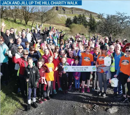  ??  ?? The ‘Jack and Jill Up The Hill’ charity walk at Kellogyboy last Sunday. Pics: Carl Brennan.