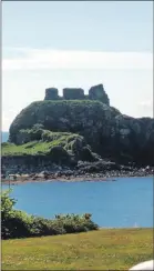  ??  ?? The ruins of Dun Naomhaig Castle.