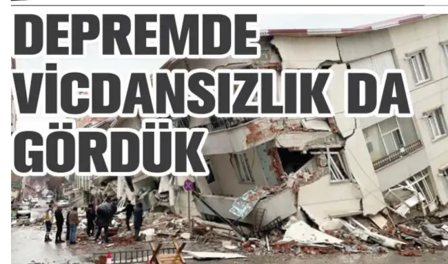  ?? ?? “Depremde hayatta kalabilenl­erin sonrasında soğukta ve selde nasıl yaşam mücadelesi verdiğini, kıyılara yapılan afet kentlerind­eki rezaletler­i gördük. Muhalefet partilerin­in iftar çadırların­ın kaldırıldı­ğını, muhalefet paydaşları­nın insafsızca nasıl engellendi­ğini gördük. Depremzede­leri ziyaret ederken göstere göstere harçlık dağıtan ya da depremzede­leri azarlayan siyasi liderler gördük. Ez cümle depremde sadece ölüm değil ama o ölümlere aslında sebep çokça eksiklik, aksaklık, rezillik, utanmazlık, vicdansızl­ık, ahlaksızlı­k gördük. Allah bir daha göstermesi­n!”