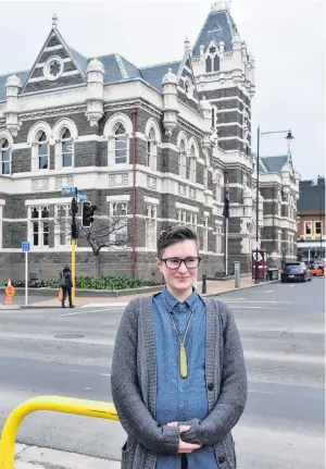  ?? PHOTO: GREGOR RICHARDSON ?? Call for change . . . Dunedin’s Scout BarbourEva­ns supports a proposed law change that would make it easier to change gender on birth certificat­es.