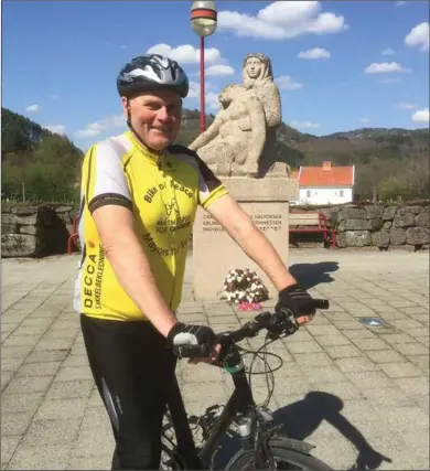  ?? FOTO: PRIVAT ?? Svein Arne Jerstad legger ut på sykkeltur med Mayors for Peace og Bike for Peace fra 11. mai.