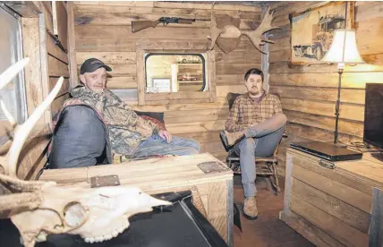 ?? HARRY SULLIVAN/TRURO NEWS ?? Brent and Riley Works of Belmont have created a comfortabl­e, cabin-like feel inside an old Winnebago that they have rebuilt in rat rod style. Riley plans to take the Winnebago to area car shows this year.