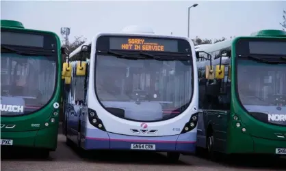  ?? Photograph: Sarah Brooksby/Alamy Stock Photo ?? First Group’s bus division carries 1.6 million passengers per day across the UK.