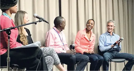  ?? CONTRIBUTE­D ?? Shelly-Ann Dinnall (second right) participat­ing on the World Bank panel in Washington, DC discussing ‘Future Harvest: Who Will Grow Tomorrow’s Food?’