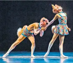  ??  ?? Fantastic foxes: students of the Royal Ballet School perform The Cunning Little Vixen