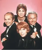  ??  ?? “The Carol Burnett Show” cast featured Burnett, front center, and, left to right, Tim Conway, Vicki Lawrence and Harvey Korman. PHOTOS BY CBS