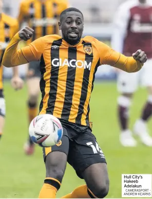  ?? CAMERASPOR­T - ANDREW KEARNS ?? Hull City’s Hakeeb Adelakun