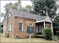  ?? Special to the Democrat-Gazette/MARCIA SCHNEDLER ?? Shoppach House, built in Benton in 1852, is the oldest brick structure still standing in Saline County.