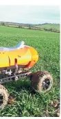  ??  ?? As 'Tom' is lightweigh­t, the robot won’t com- pact soil the way tractors do.