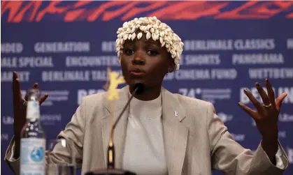  ?? ?? Jury president Lupita Nyong’o speaks at the opening press conference for the Berlin film festival. Photograph: Clemens Bilan/EPA