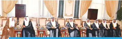  ??  ?? KUWAIT: UAE’s Minister of State for Tolerance Sheikh Nahyan bin Mubarak Al Nahyan offers condolence­s to His Highness the Amir Sheikh Sabah Al-Ahmad Al-Jaber Al-Sabah over the passing of Sheikha Fareeha Al-Ahmad Al-Sabah. — Amiri Diwan photos