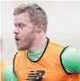  ??  ?? WORKING HARD: Daryl Horgan at Ireland training