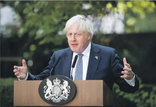  ?? REUTERS ?? El primer ministro interino de Reino Unido, Boris Johnson.