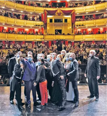  ??  ?? Having a ball:
Un ballo in maschera performers at the Teatro Real, above; Deborah Warner, below; an exhibition at the Prado, right