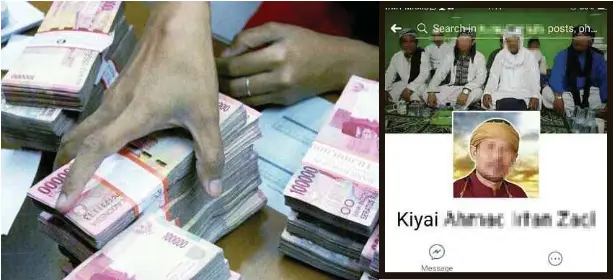  ??  ?? KEGIATAN didalangi lelaki mendakwa kiyai dari negara jiran.
LAMAN Facebook yang dilayari mangsa.