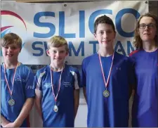  ??  ?? Swimmers from Co Sligo Swimming Club at the meet.