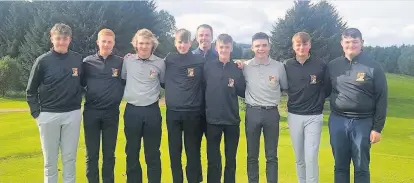  ??  ?? In the swing The Ayrshire under 18 county team who retained the David Wishart Trophy