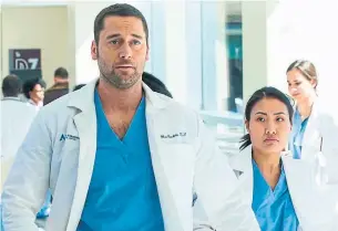  ?? FRANCISCO ROMAN/NBC ?? Ryan Eggold as Dr. Max Goodwin in New Amsterdam, a U.S. medical drama picked up by Corus.