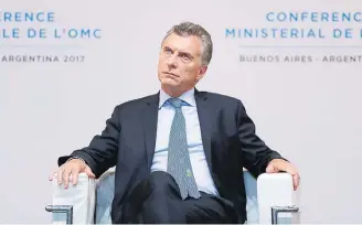  ?? DAVID FERNÁNDEZ /EFE-10/12/2017 ?? Mão única. Macri apoia plano que evitaria mais de 200 alterações no mesmo veículo