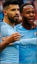  ??  ?? ON THE MARK: Aguero and Sterling