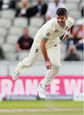  ?? Reuters ?? James Anderson is the only bowler for England with some pink-ball experience under his belt while playing for his county Lancashire