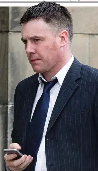  ??  ?? At fault: Andrew Bailie at court yesterday