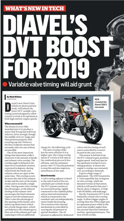  ??  ?? MCN revealed the Diavel 1260 S last week