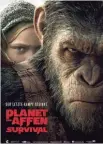  ??  ?? Planet der Affen: Survival (2 Std. 20 Min.), Science Fiction, USA 2017 Regie Matt Reeves Mit Andy Serkin, Woody Harrelson Wertung **** *