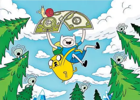  ?? CARTOON NETWORK ?? Jake the Dog and Finn the Human in “Adventure Time.” The series finale is set to air Monday, ending a 10-season run.