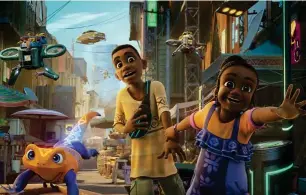  ?? ?? FUTURISTIC VISION: Olufikayo Ziki Adeola's new Disney+ show Iwájú centers on a a young girl named Tola from a wealthy island and her best friend, Kole, a self-taught tech expert who discover the secrets and dangers hidden in their different worlds.